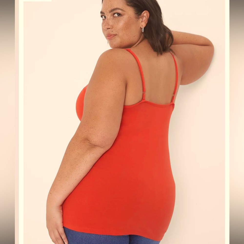 Lane Bryant Flame orange/red cotton cami 18/20 3/$15